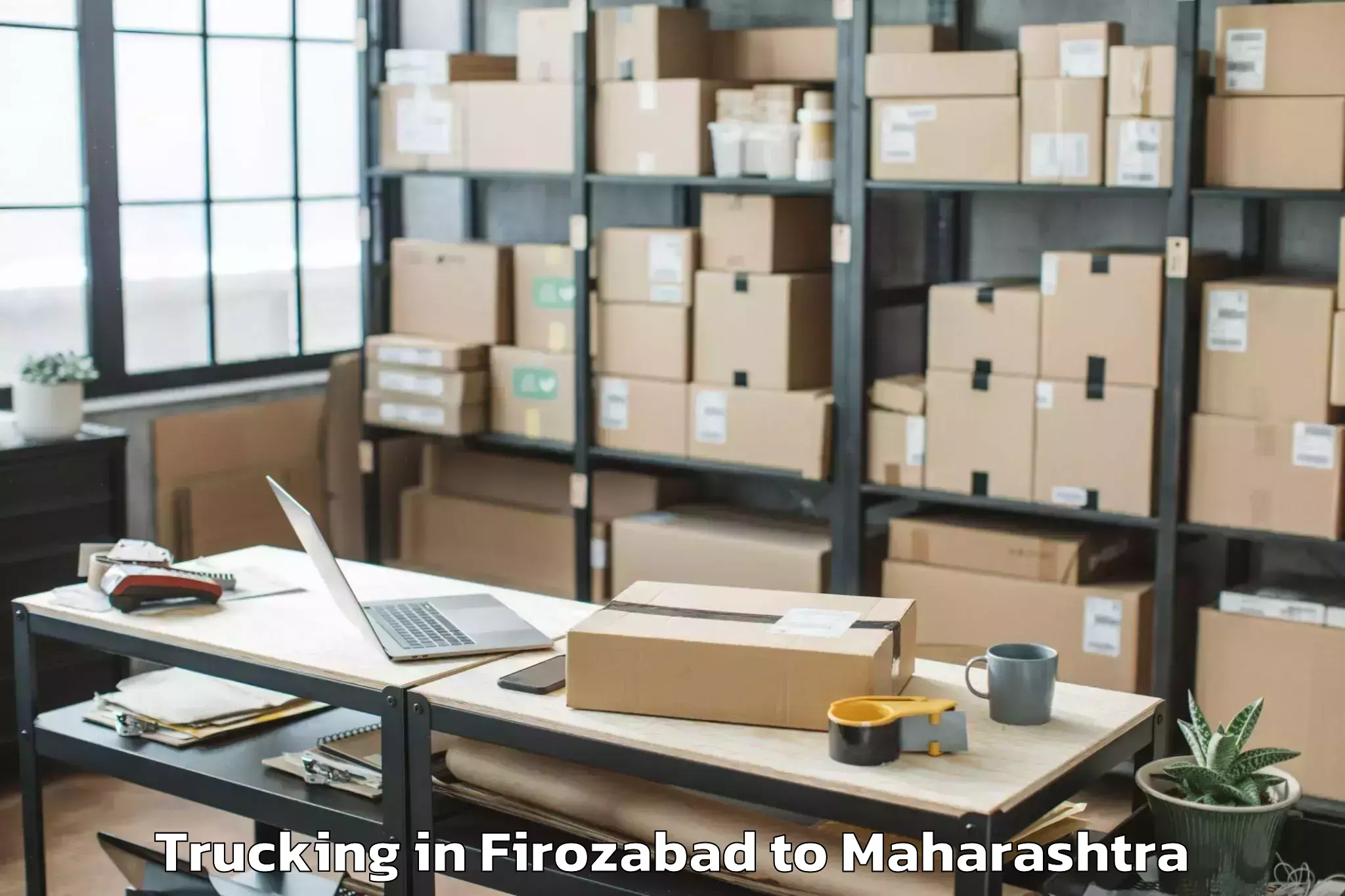 Top Firozabad to Navi Mumbai Trucking Available